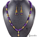 270.90 Cts Natural Untreated Multi Color Round Gems Beaded Handmade Jewelry Set