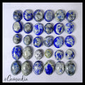 145.00 Ct Natural Blue Gray Lapis Lazuli Oval Cabochon Loose Gemstone Lot 30 Pcs