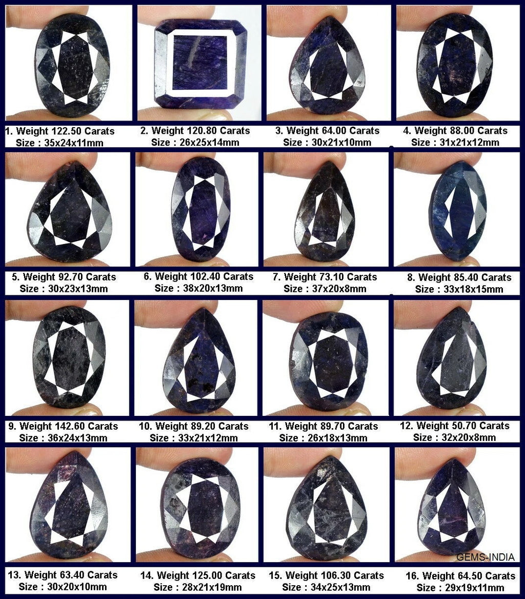 1480.30 Ct Natural Blue Sapphire Mix Faceted Loose Pendant Size 26-31mm Gemstone