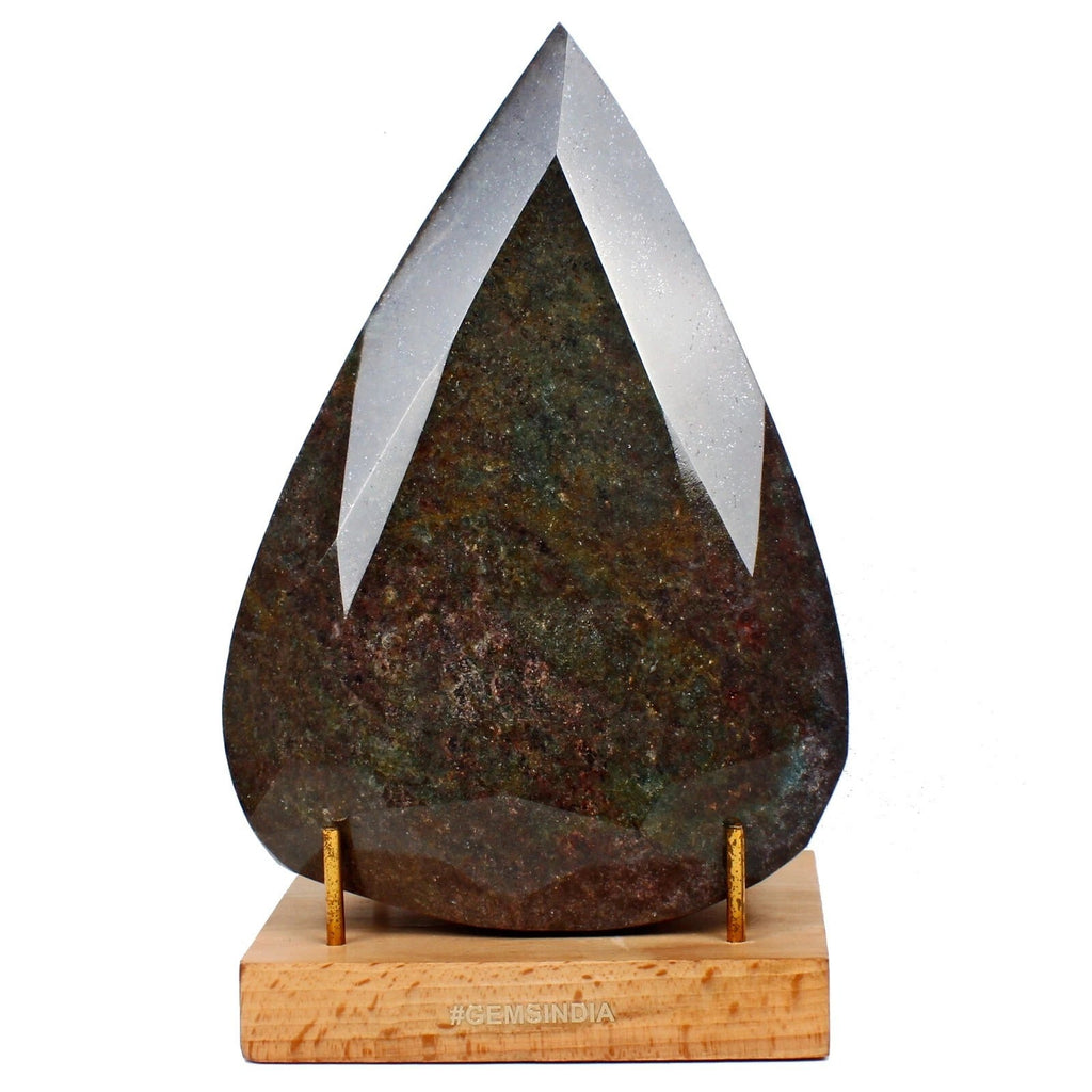 4.3 Kg Natural Untreated Ruby Zoisite Crystal Huge Pear Cut Museum Size Rare Gem