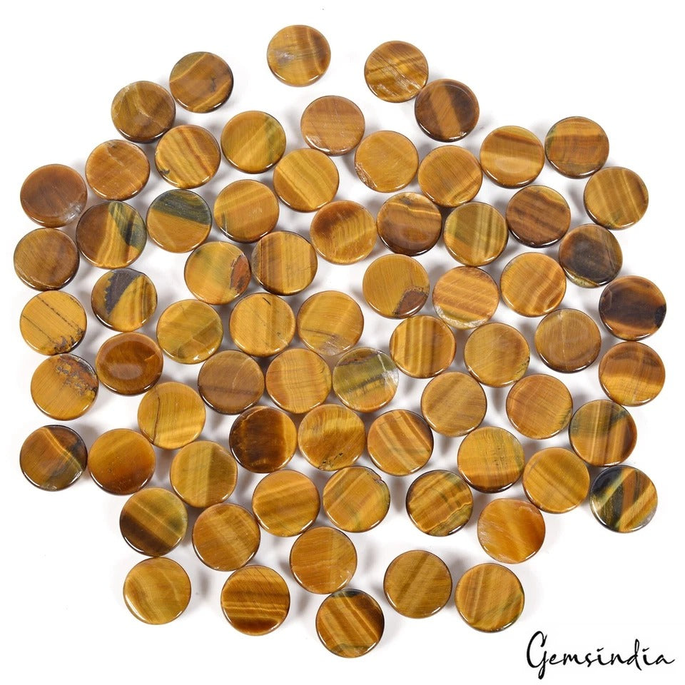 640 Ct/70 Pcs Natural Untreated Tiger Eye Round 14mm Calibrated Gems For Jewelry