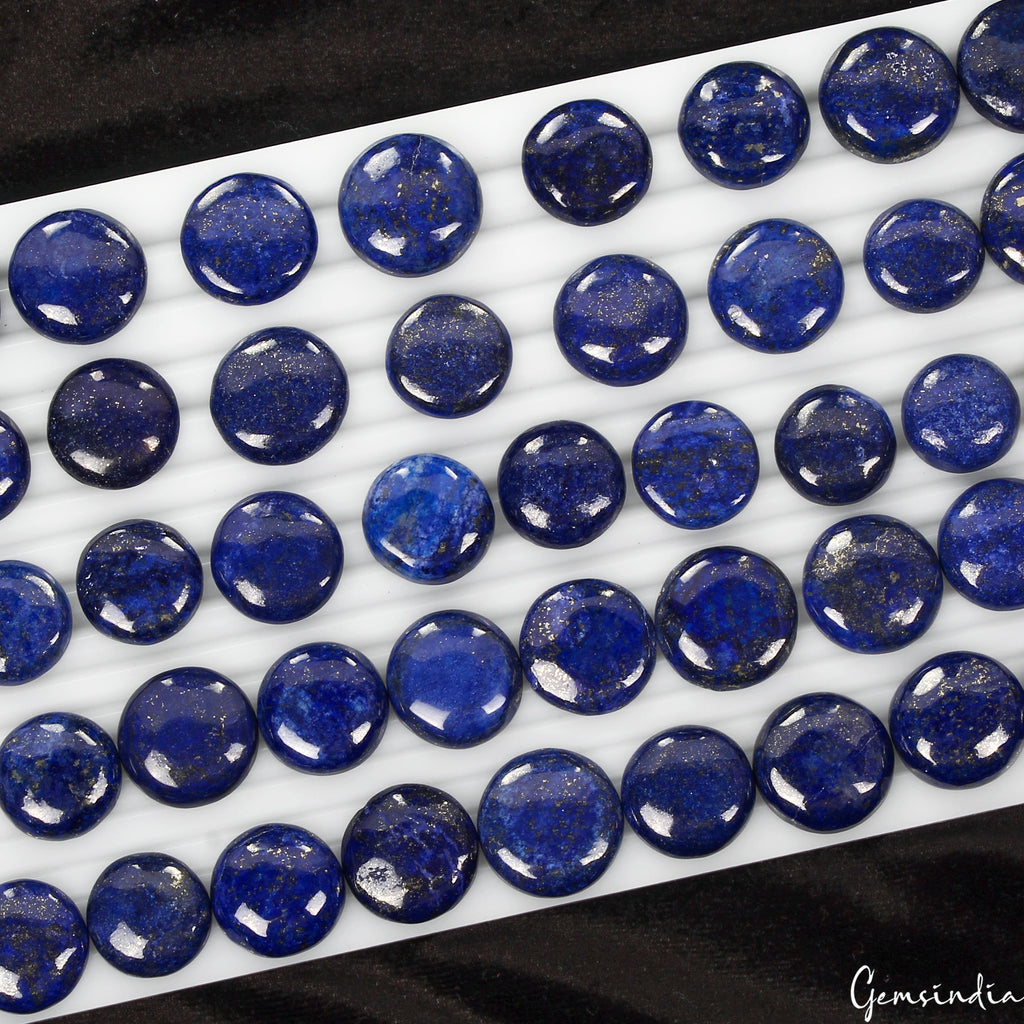 1000 Cts/43 Pcs Natural Blue Lapis Lazuli Gold Flecks Round Loose Wholesale Gems