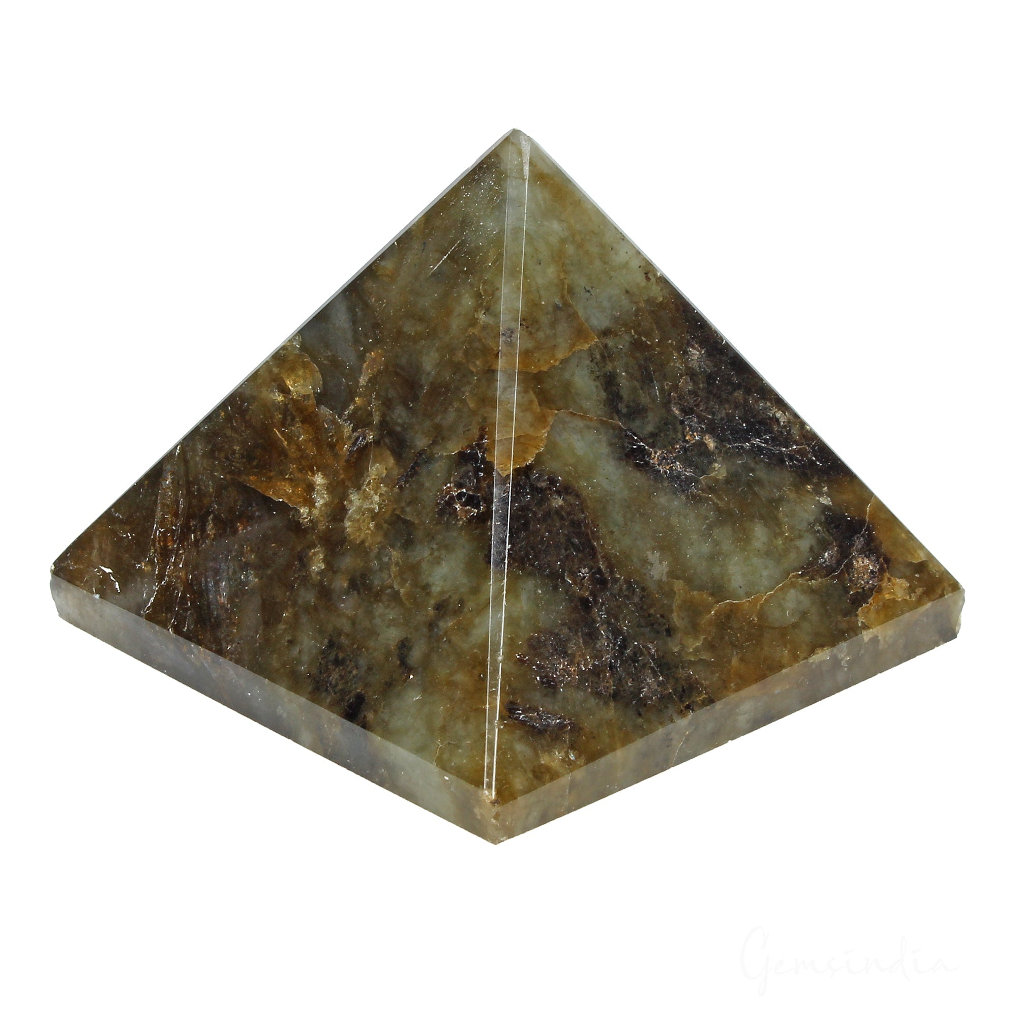 590 Ct Natural Untreated Labradorite Pyramid Positive Energy Healing Crystal Gem