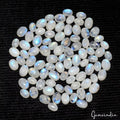 120 Ct/87 Pcs Natural Untreated Blue Shine Moonstone Oval Loose Gems For Jewelry
