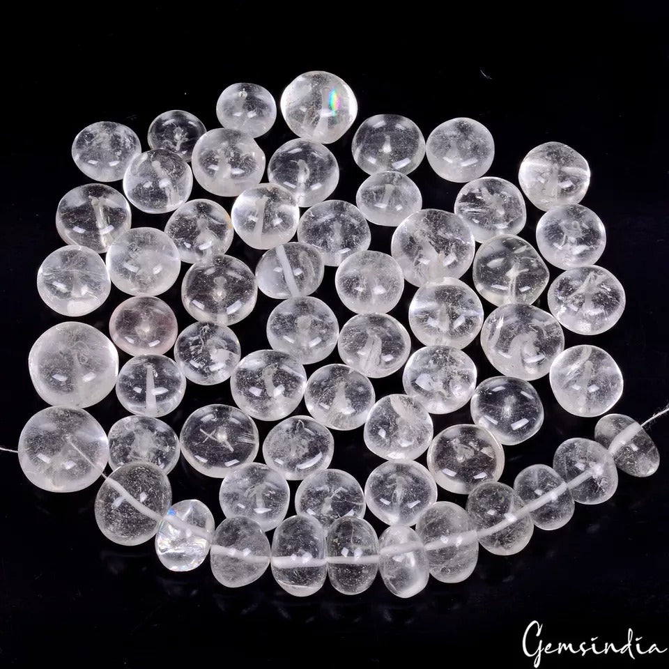 Quartz Beaded Strand, White — 11mm to 16mm, 700 Ct