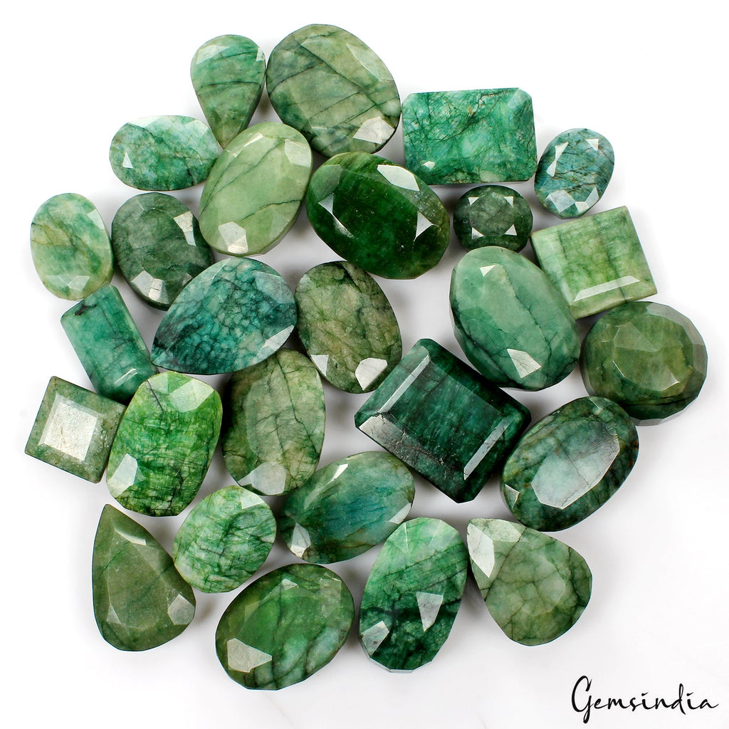 Natural Huge Green Emerald Brazilian 7600 Ct Mix Cut Loose Gemstones Lot 29-59mm