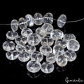 320 Ct/30 Pcs Natural Untreated White Crystals Quartz Round Cab Drill Bead Gems