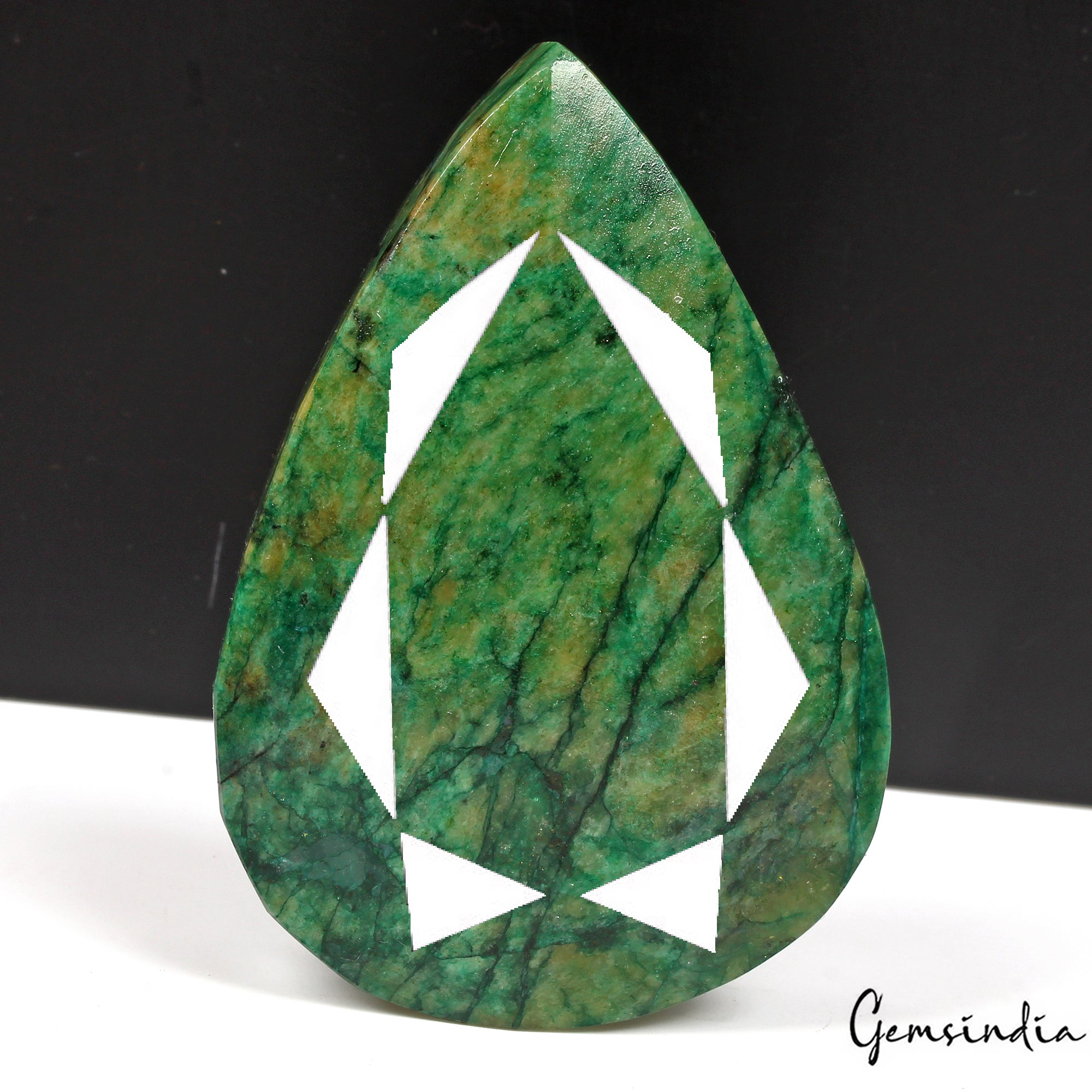 1240 Cts Natural Brazilian Green Emerald Pear Faceted Earth Mined Loose Huge Gem