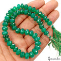 Onyx Beaded Strand, Untreated, Green — 7mm, 186.60 Ct, Madagascar