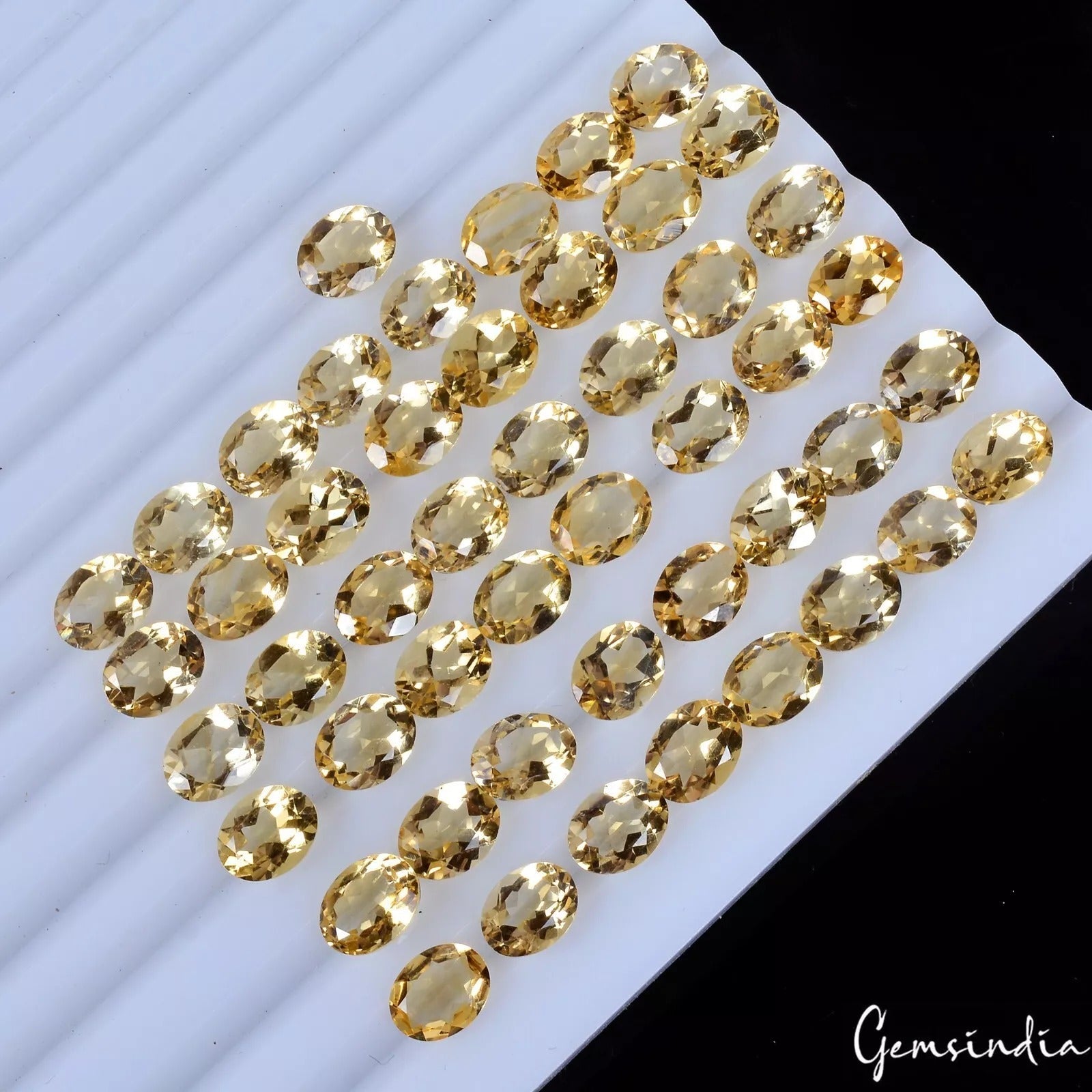 VVS 49 Pcs Natural Citrine AAA Quality Oval Cut 9mmx7mm Sparkling Gemstones Lot