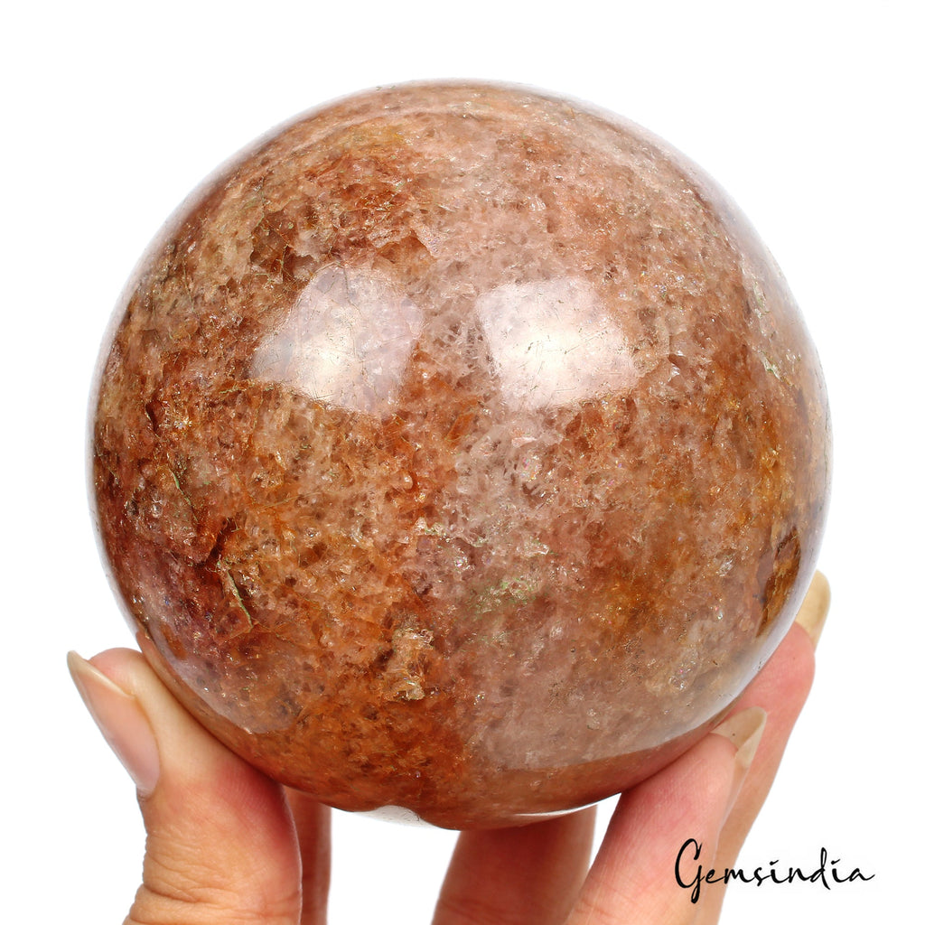 Natural Untreated Orange Aventurine 3100 Ct Healing Crystal Mineral Sphere Ball