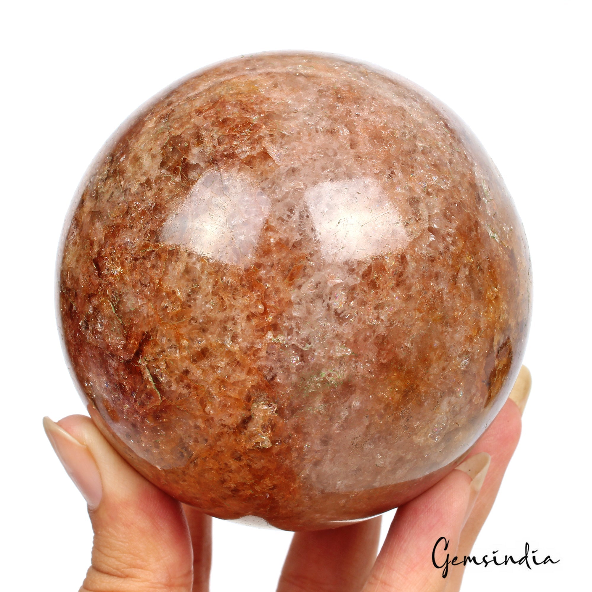 Natural Untreated Orange Aventurine 3100 Ct Healing Crystal Mineral Sphere Ball