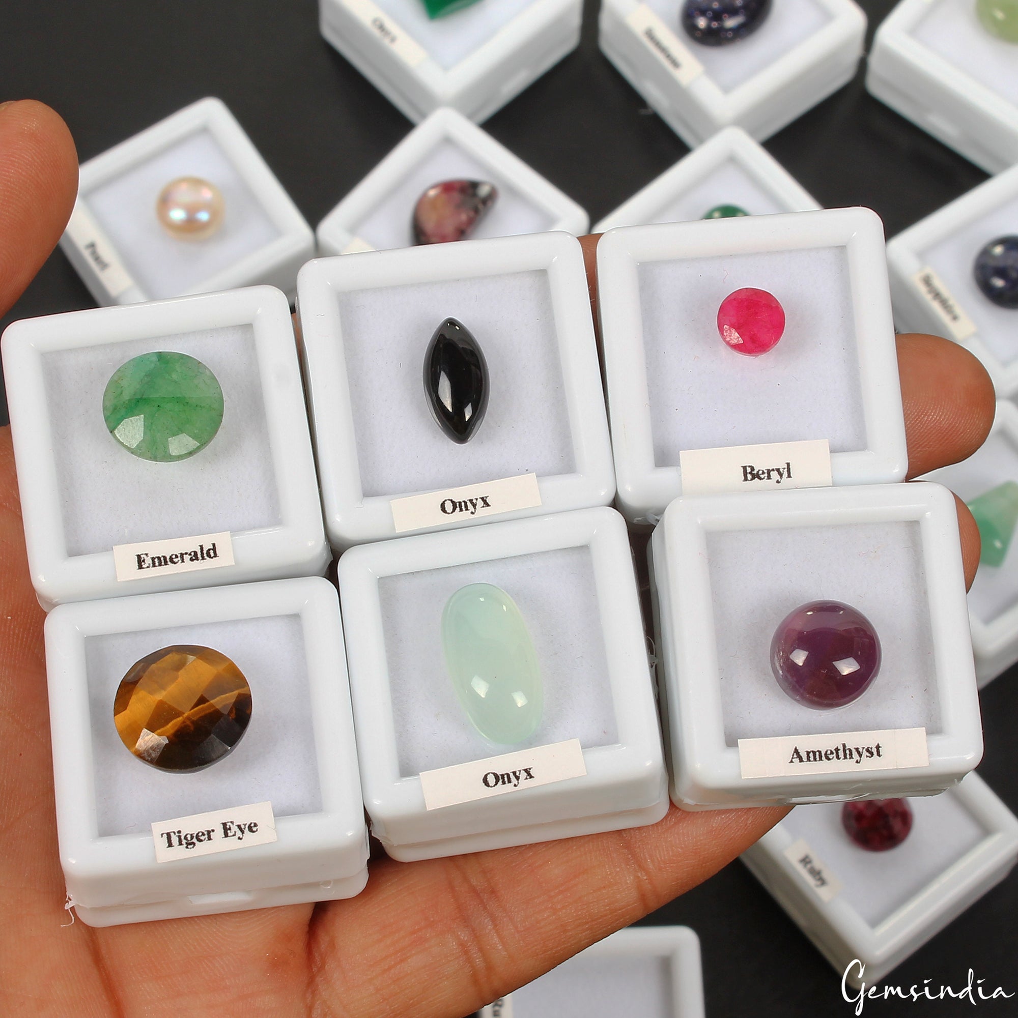 Huge Mixed Lot 16 Genuine Semi-Precious Loose Gemstones Jeweler Collection Grade