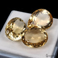 Citrine Lot, Loose Gemstone, Untreated, Yellow — 3 Pieces, 20mm to 22mm, 81.60 Ct