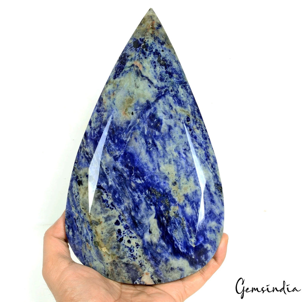 Sodalite Loose Gemstone, Pear Cut, Untreated — 10x5.5x3 Inch, 13300 Ct (2.66 Kg)
