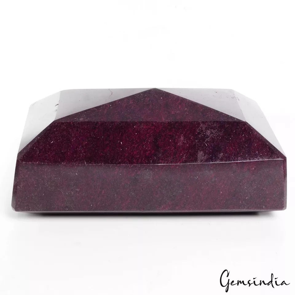 3.7 Kilo Natural Huge Red Ruby 7 in Octagon Cut Earth Mined For Gallery Gemstone