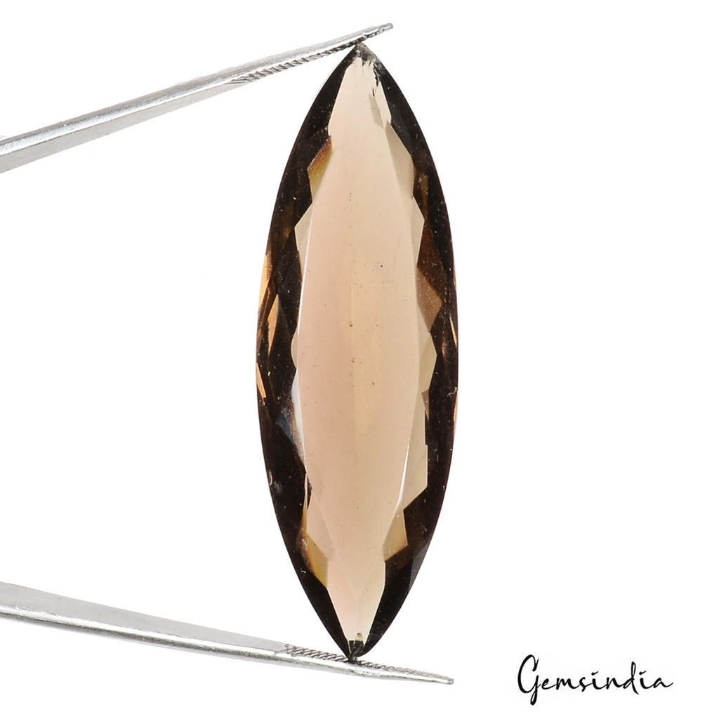 Smoky Quartz Loose Gemstone, Untreated, Brown — 46 x 15 x 8mm, 35.70 Ct
