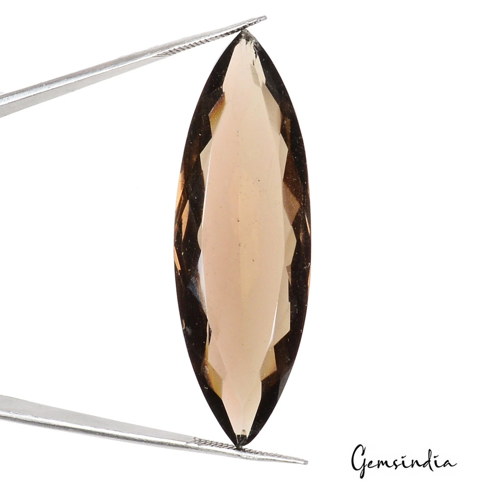 Smoky Quartz Loose Gemstone, Untreated, Brown — 46 x 15 x 8mm, 35.70 Ct