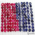 360 Cts/120 Pcs Natural Blue & Red Beryl Bixbite Oval Cut 9-12mm Loose Gemstones