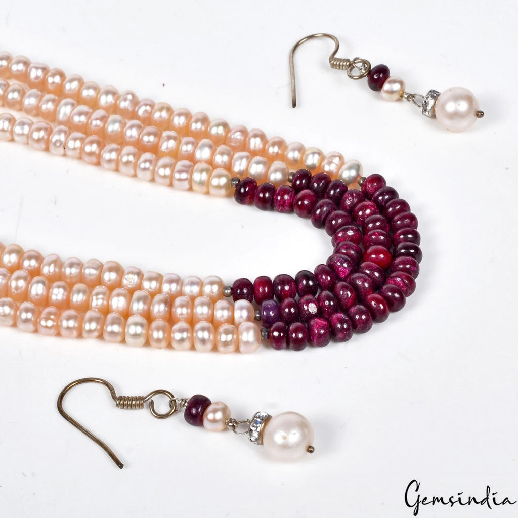 Ruby Necklace, Untreated, Red — 4mm to 9mm, Madagascar
