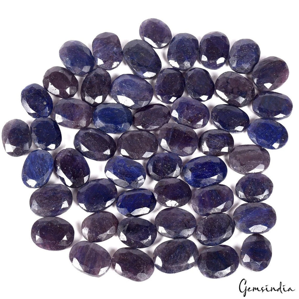 1000 Ct Natural Blue Sapphire Oval Cut Faceted Wholesale Loose Gems Lot 51 Pcs