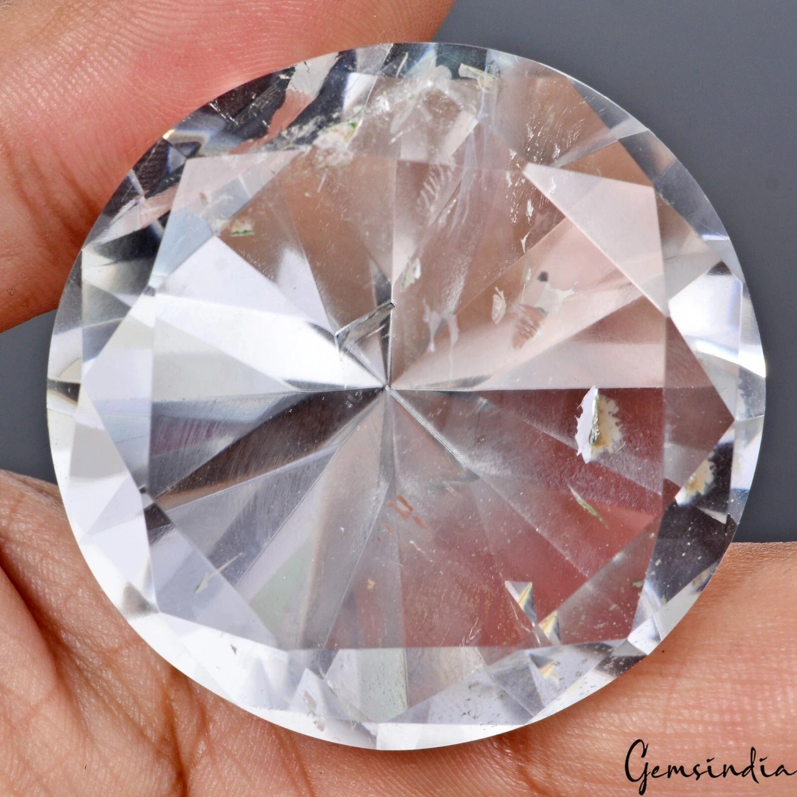 350 Cts Natural Untreated White Quartz Crystal Diamond Cut Loose Huge Rare Gem