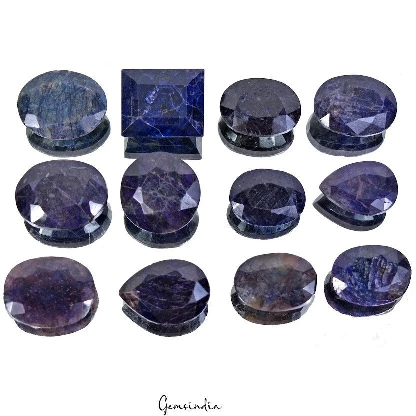 1030 Ct/12 Pcs Natural Blue Sapphire Mix Cut Loose 27mm-32mm Huge Gemstones Lot