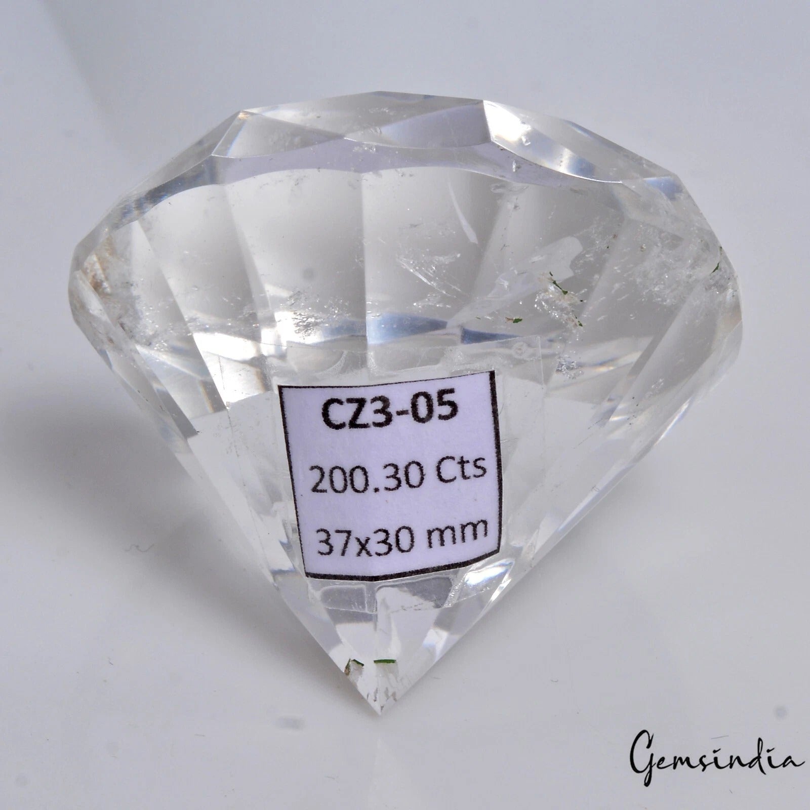 200.30 Cts Natural Diamond Cut White Quartz Crystal Mineral Loose Huge Size Gem