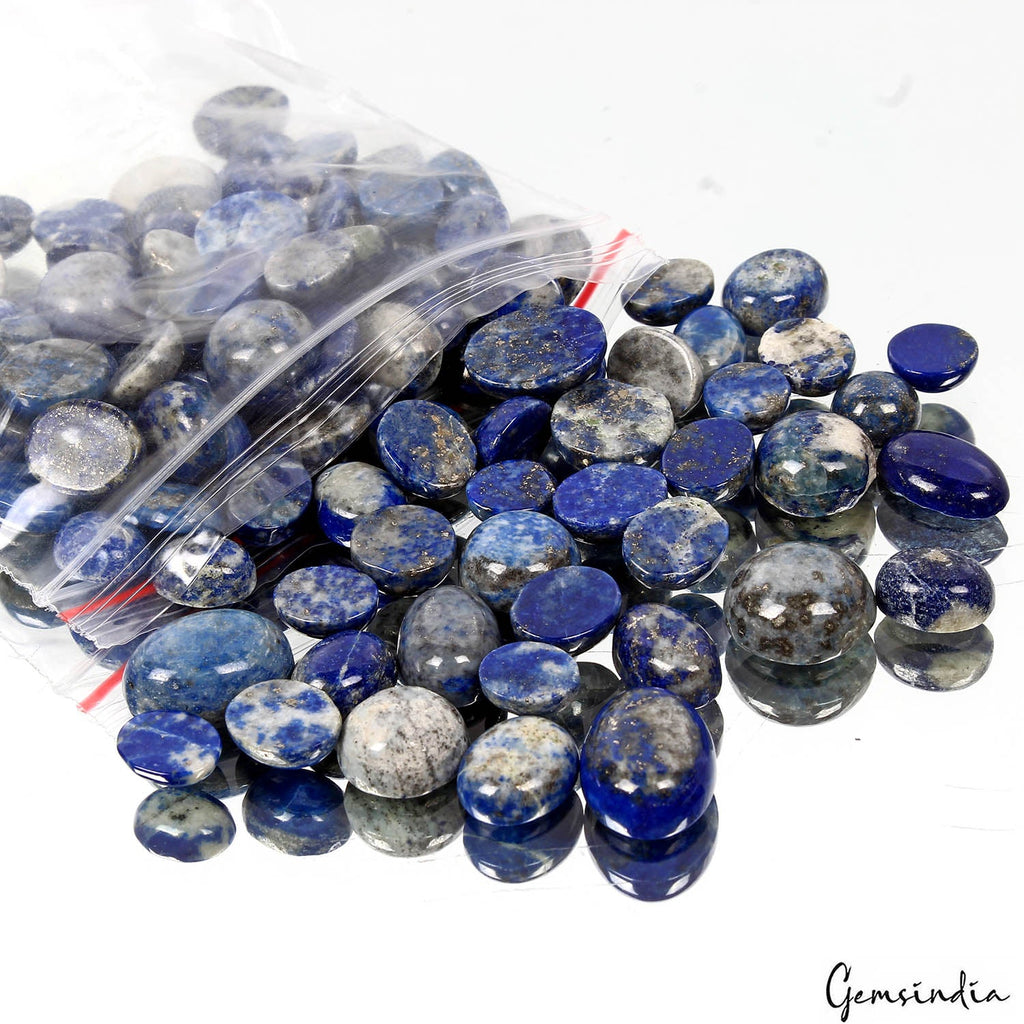 520 Ct Natural Blue Lapis Lazuli Round Cab Jewelry Kind Loose Gems Lot 106 Pcs