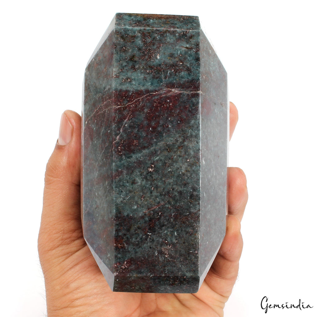 2.4 Kilo Natural Ruby Kyanite Octagon Cut Untreated Huge Earth Mined Gemstone