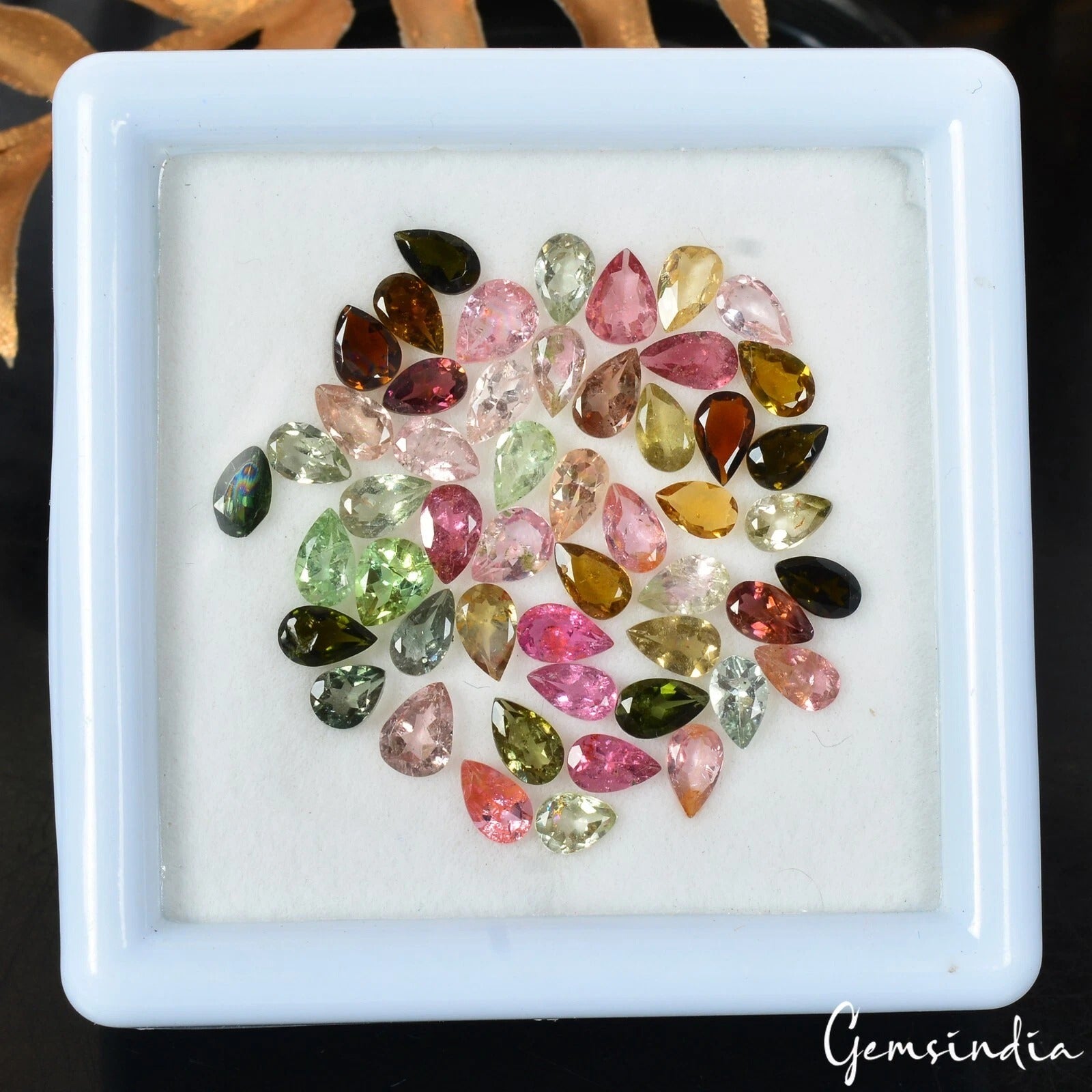 Tourmaline Loose Gemstone, Multi Color — 4mm To 5mm, 10.10 Ct, Mozambique