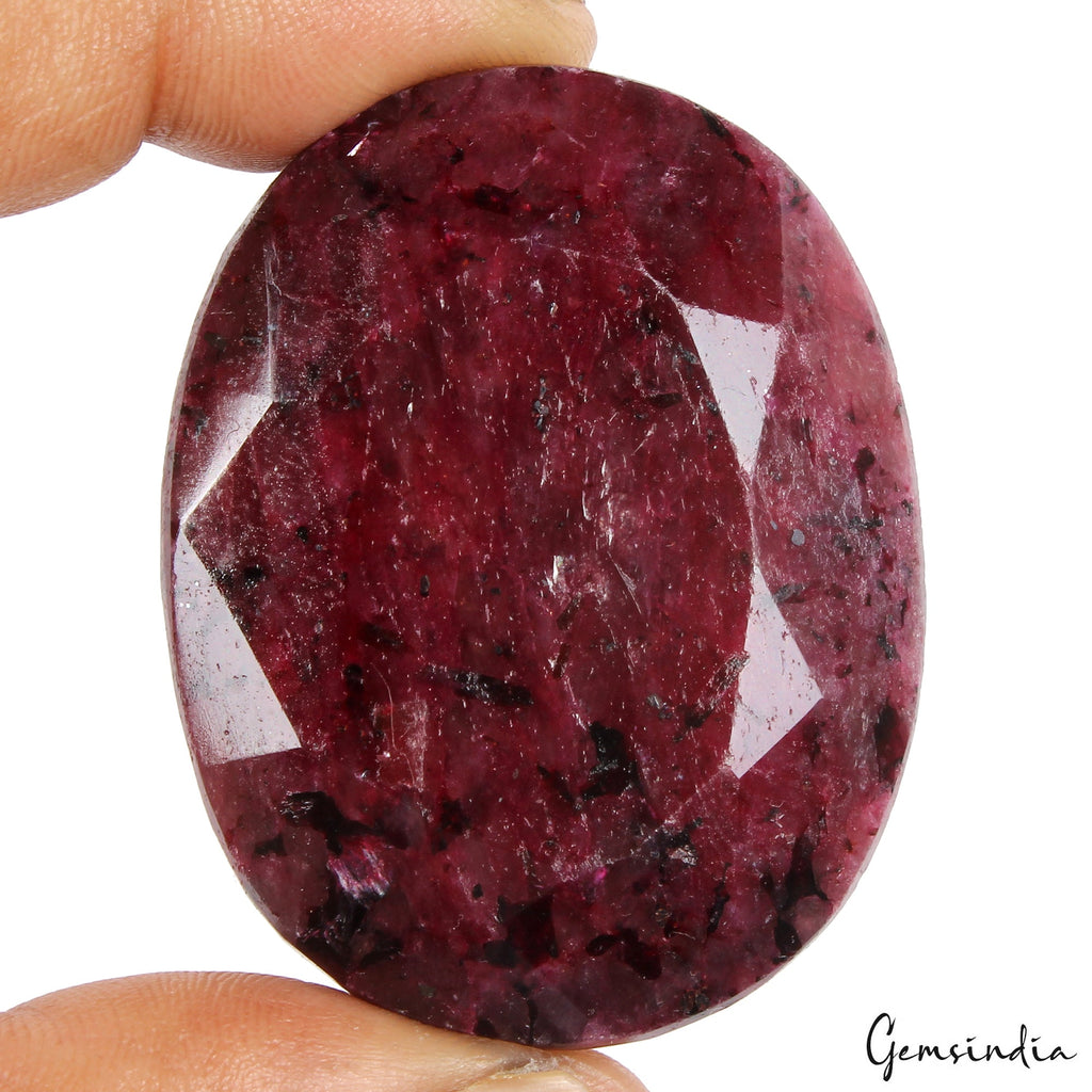 570 Ct Natural Dark Red Ruby Oval Faceted Earthmined Huge Size Loose Gemstone