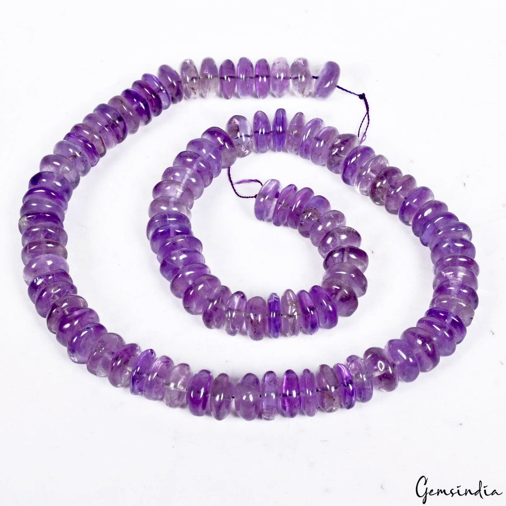 18" Long Strand Natural Purple Amethyst Round Cabochon 10-11mm Beads Lot ~ 98 Pc