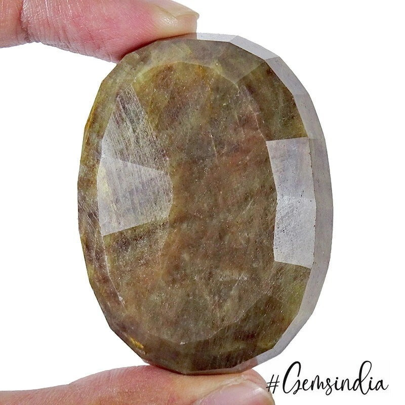 Sapphire Loose Gemstone, Untreated, Brown — 54x 40 x 18mm, 440 Ct