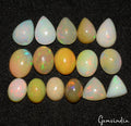 Natural Welo Fire Ethiopian Opal Mix Shape Cabochon Gemstone 15.80Ct Lot 7mm-9mm
