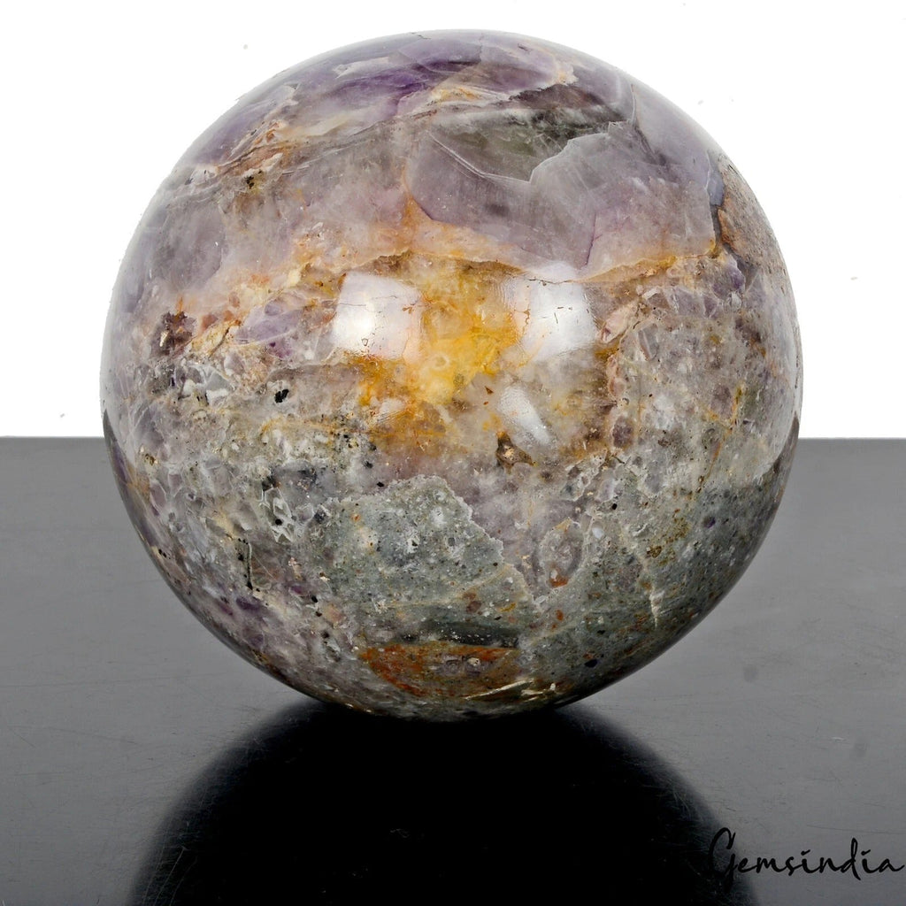 2.3 Kg Natural Untreated Purple Amethyst Crystal Healing Mineral Huge Gem Sphere