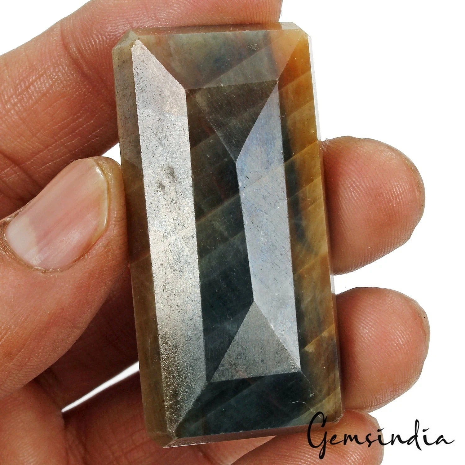 Sapphire Loose Gemstone, Octagon Cut, Untreated — 54 x 27 x 15mm, 284.00 Ct
