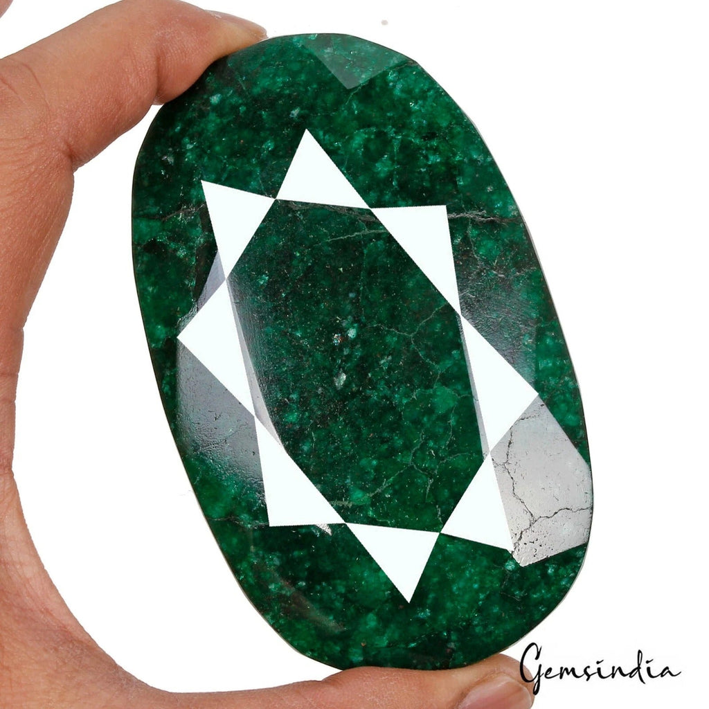 Certified 1300 Cts Natural Brazilian Bottle Green Emerald Oval Huge Loose Gems
