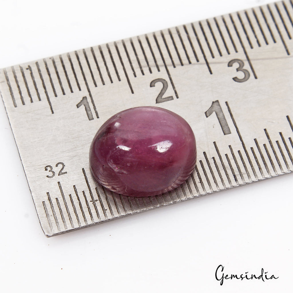 Certified 11.20 Cts Natural Pink Star Ruby Oval Cab Rare Loose Gem For Ring-RH