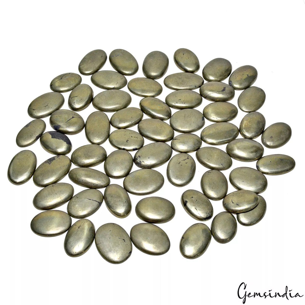 2000 Ct/56 Pc Natural Apache Gold Pyrite Oval Cabochon Loose Untreated Gemstones