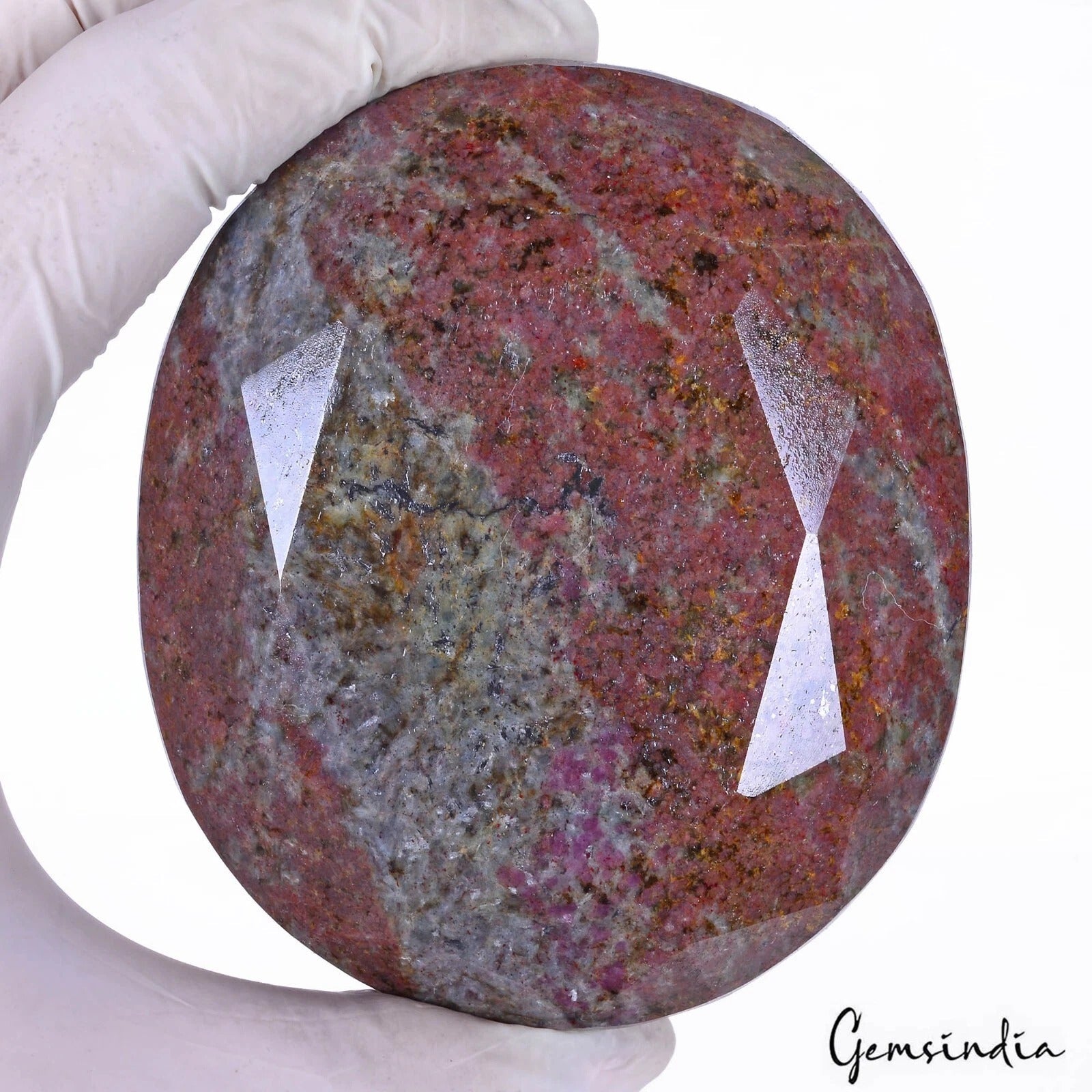 3680 Cts Natural Untreated Bi-Color Ruby Kyanite Oval Earth mined Loose Huge Gem
