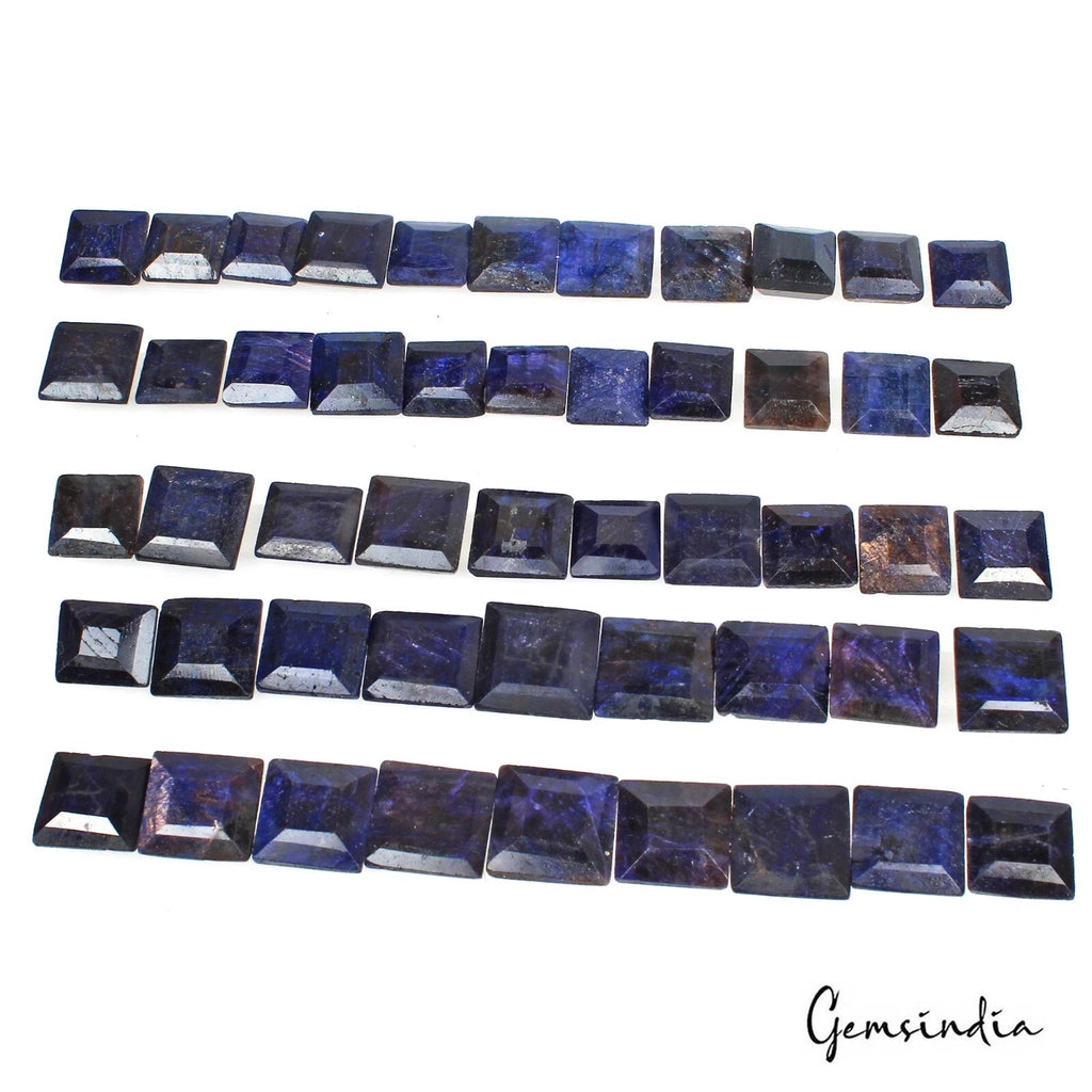 Blue Sapphire Lot, Loose Gemstone, Color Enhanced — 50 Pieces, 10mm To 13mm, 500 Ct, Madagascar