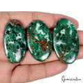 Natural Multicolor Chrysocolla Oval Cabochon 200.00 Ct Loose Gemstone Lot 3 Pc
