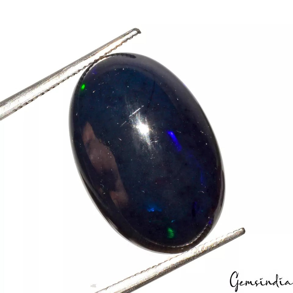 Black Opal Cabochon — 20x13x8mm, 9.80 Ct, Ethiopia