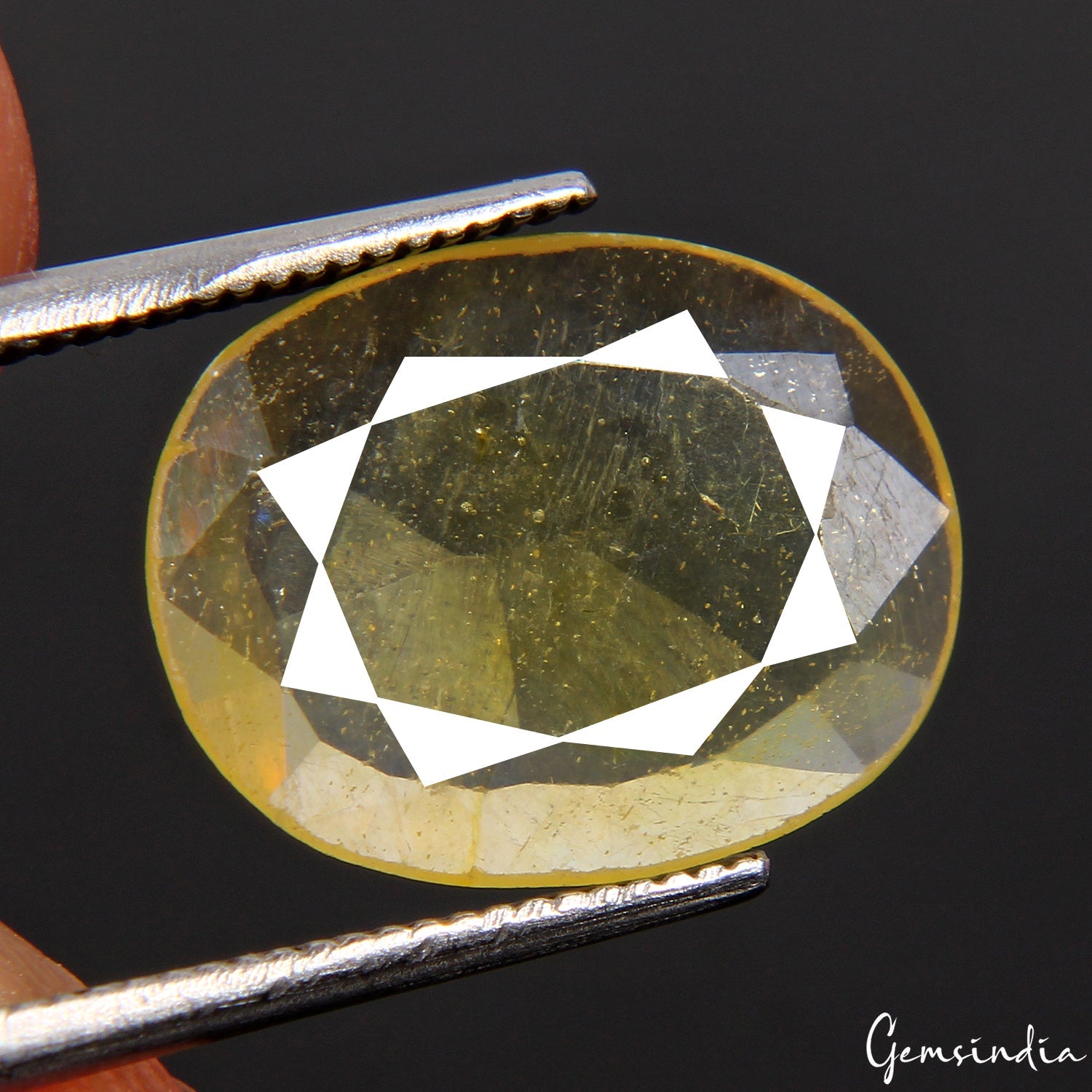 3.50 Cts Natural Ceylon Sapphire Yellow Cushion Cut Untreated Certified Gemstone