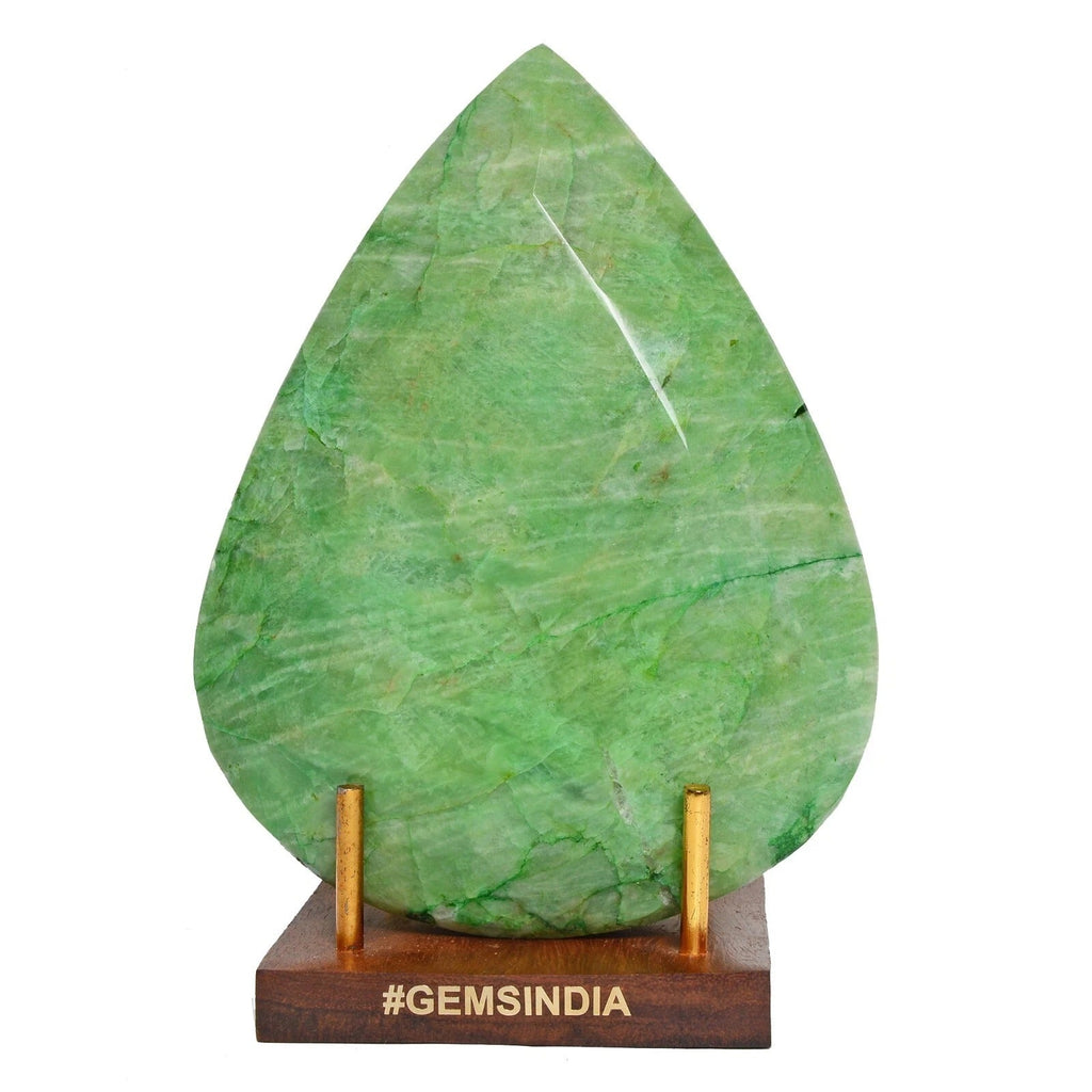 Certified Natural 4400 Ct Green Emerald Pear Cut Brazilian Earth mined Gemstone
