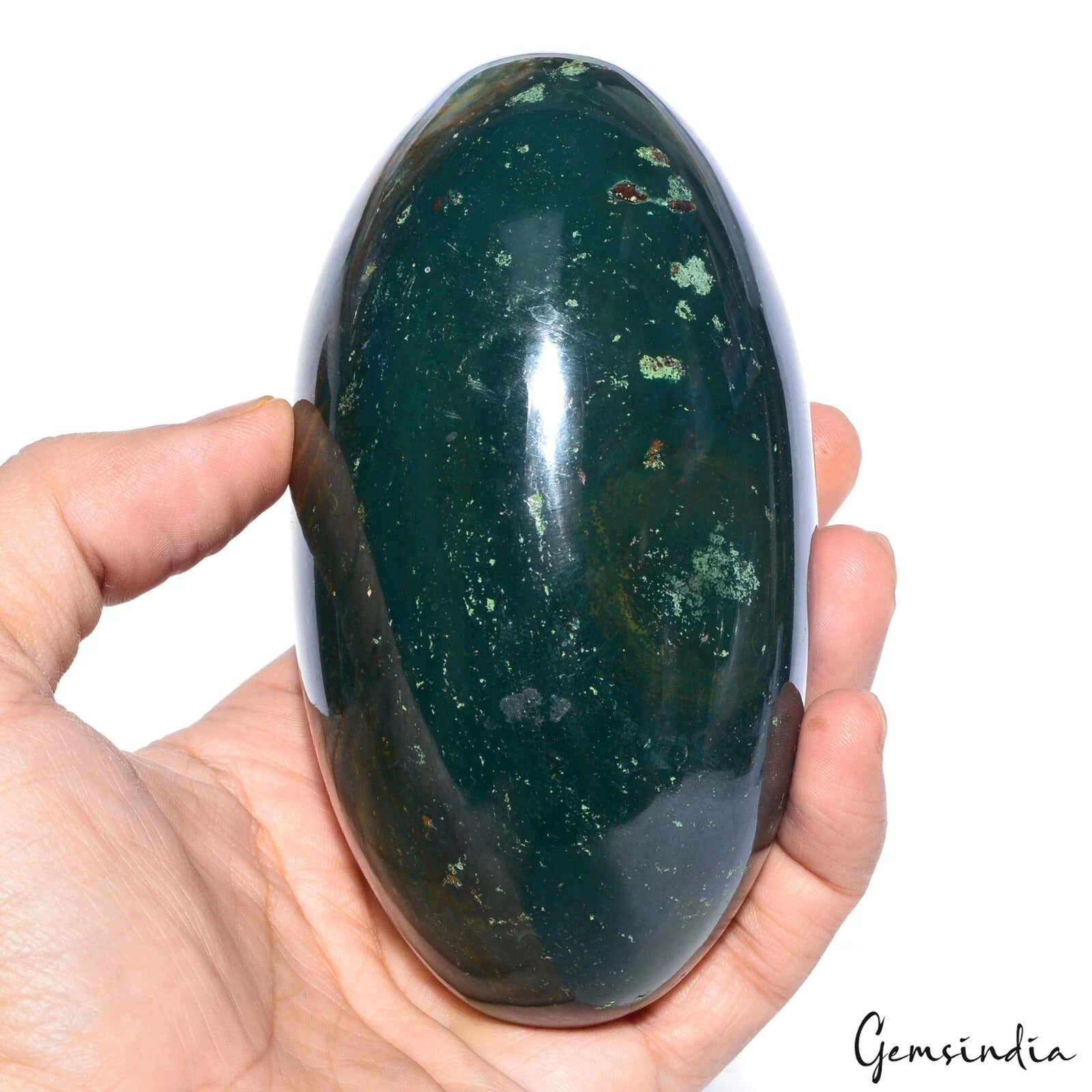 Bloodstone Sphere, Untreated — 4.5x2.5 Inch, 3600 Ct