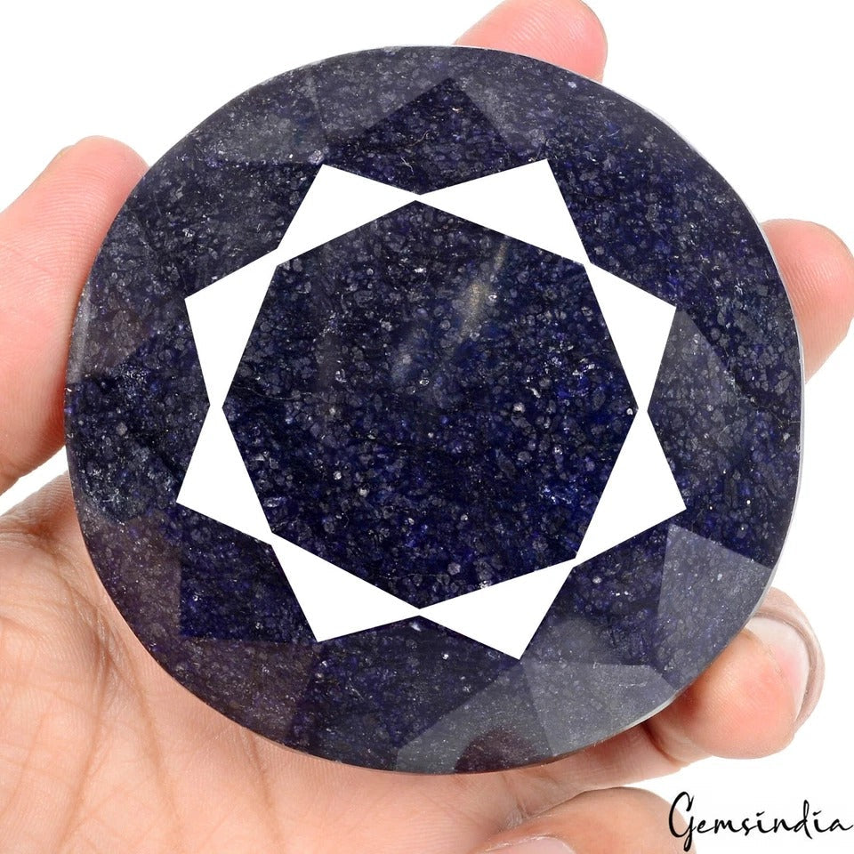 1970 Cts Natural Blue Sapphire Round Cut Huge Earth mined Museum Size Gemstone