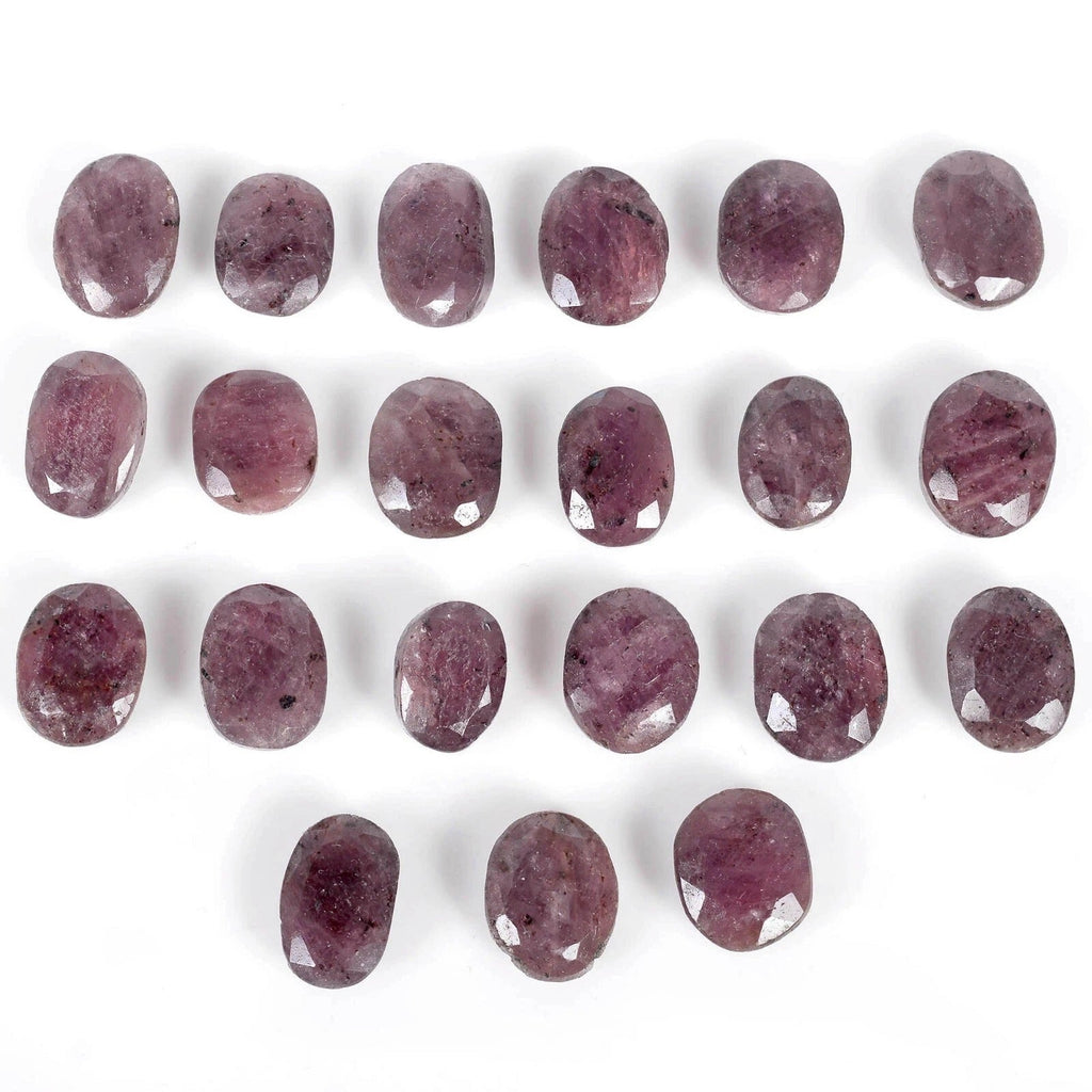 Certified 300 Ct/21 Pcs Natural Unheated Red Ruby Oval Cut Loose Gem For Jewelry