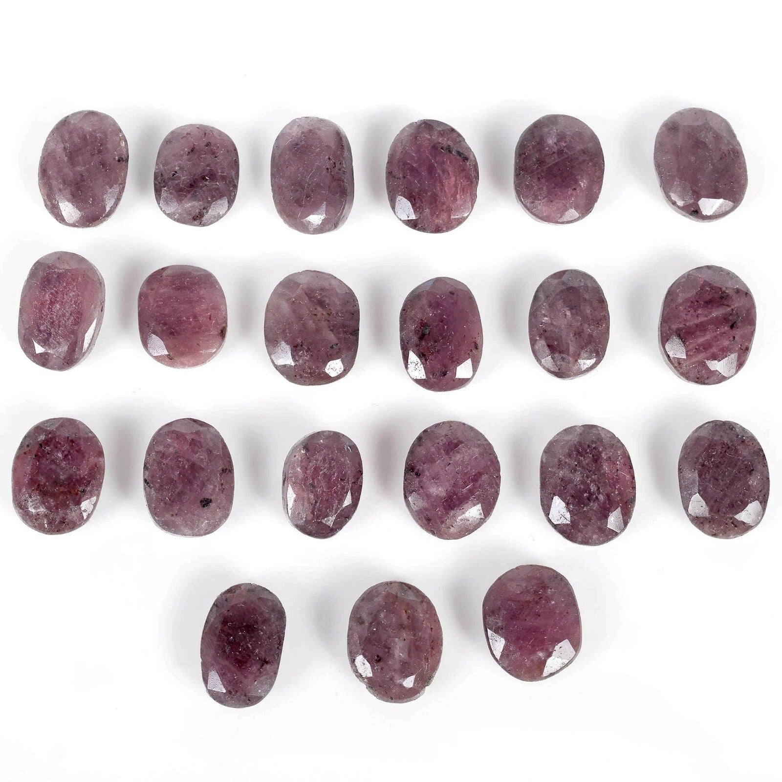 Certified 300 Ct/21 Pcs Natural Unheated Red Ruby Oval Cut Loose Gem For Jewelry